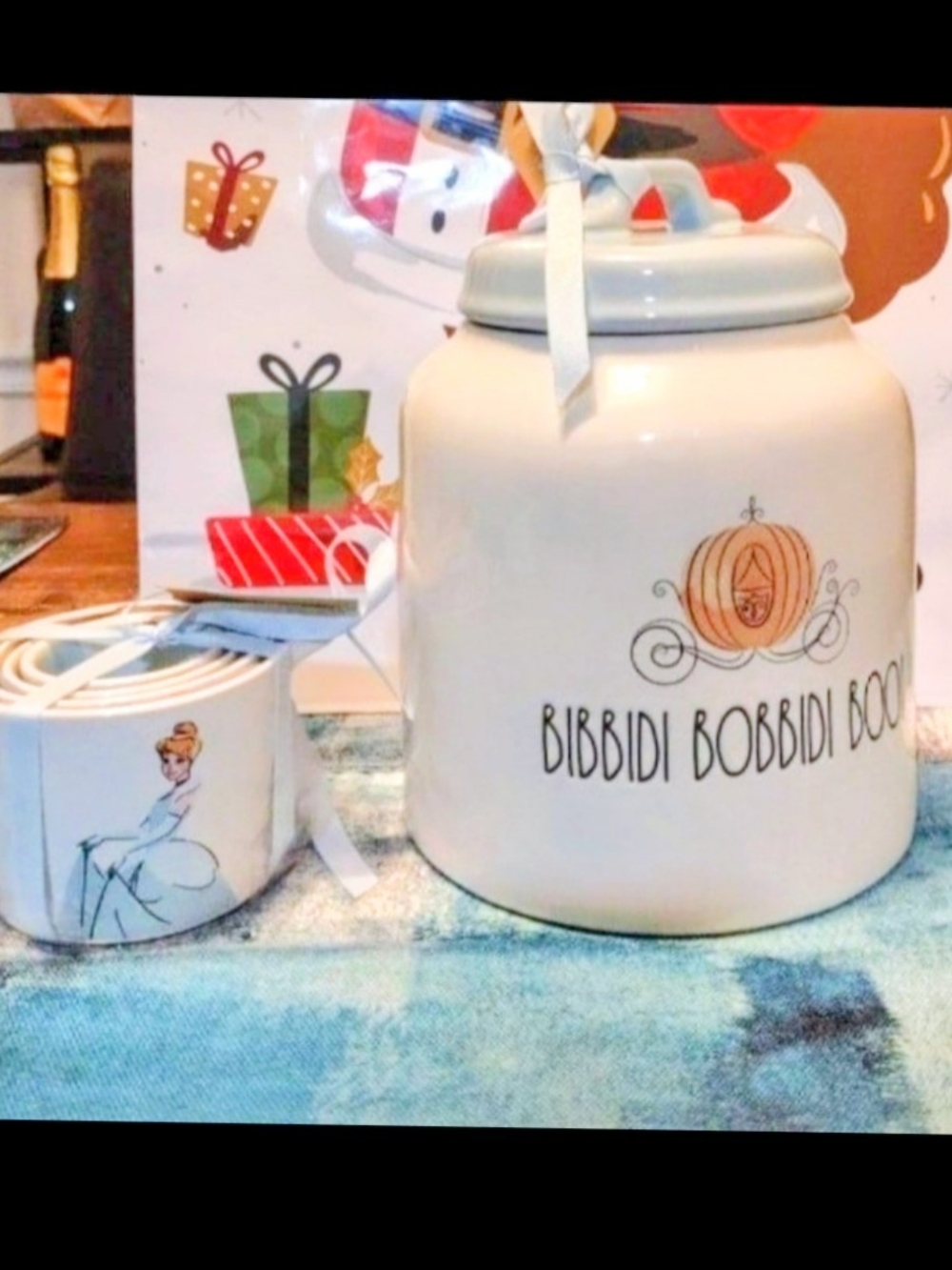 Rae Dunn X Disney Cinderella 'Bibbidi Bobbidi Boo' Canister & 4pc Measuring Cups